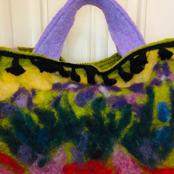 Handmade felted wool handbags Large/ small ,boho, wearable art - Picture 12 of 15